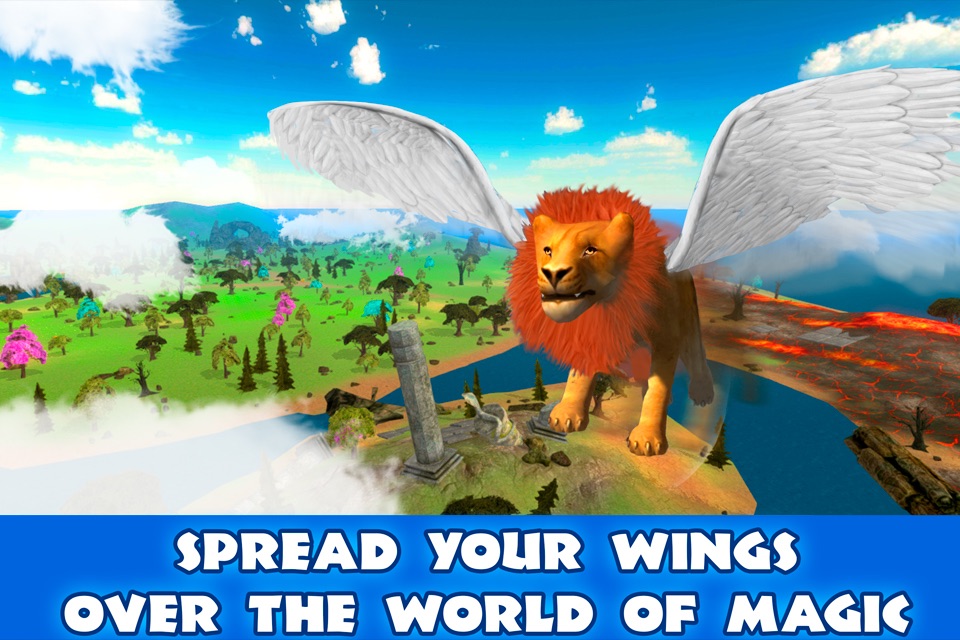 Wild Flying Lion Simulator 3D screenshot 2