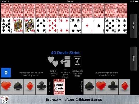 Forty Devils Solitaire screenshot 2