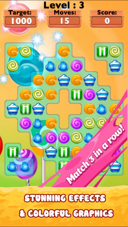 Candy Pop Deluxe Blast-The Best match 3 puzzle game for kids and girls