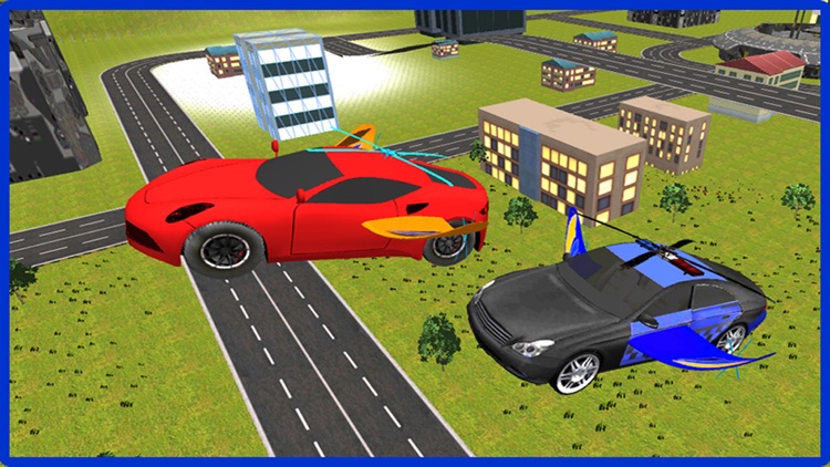 Flying Car Racing Police Chase – Futuristic Flying thief escape Simulator