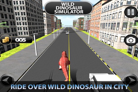 Wild Dinosaur City Traffic Race 2016 screenshot 3