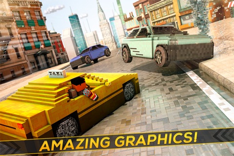 Taxi Simulator 2016 | Blocky City Car Driver Game For Free screenshot 3