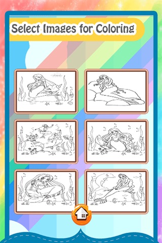 Princess Mermaid Coloring Pages Coloring Markers screenshot 3
