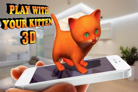 AR Virtual Pet - 3D kitten augmented reality simulator screenshot 2