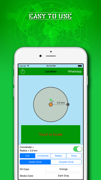 Mobile Locator for WhatsApp, coordinates of the location to send to your contacts Screenshot 1