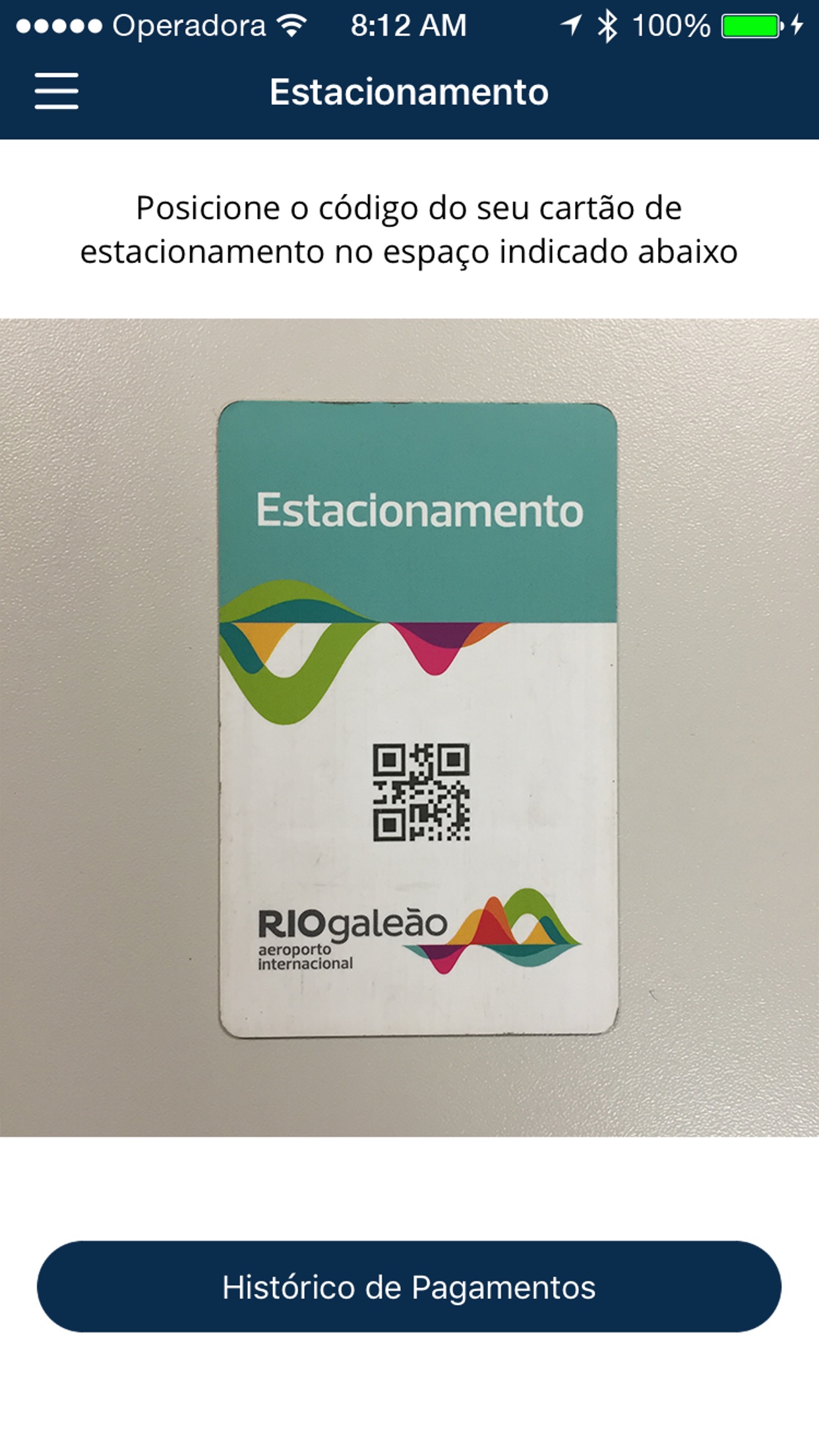 Screenshot do app RIOgaleão