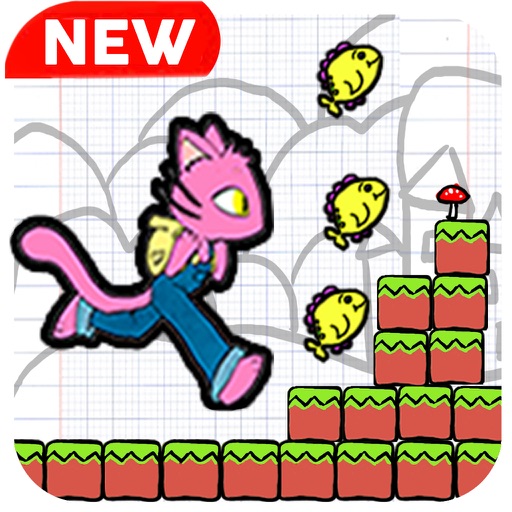 Pink Cat Jumping icon