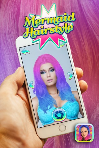 Mermaid Hairstyle Makeover for Girls – Rainbow Hair Dye.r, Color Changer and Wig Effect.s screenshot 2