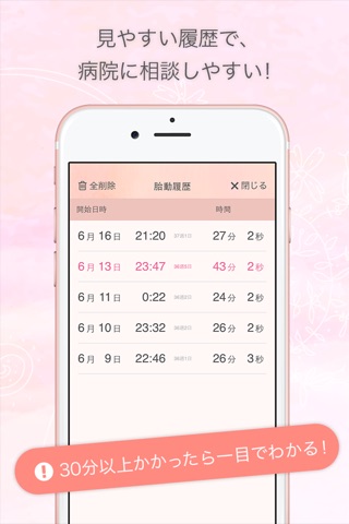 陣痛・胎動カウンター/陣痛をカウントできるアプリ screenshot 4