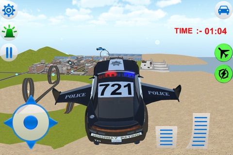 Flying Police Car Simulator 3d games screenshot 2