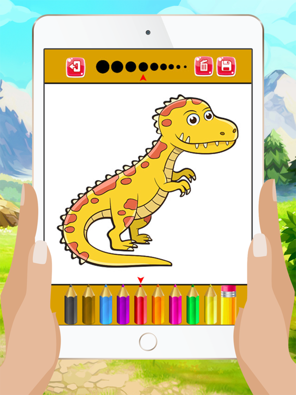 恐竜ぬりえ帳 - 教育ぬりえゲーム無料 ！子供と幼児のためののおすすめ画像1
