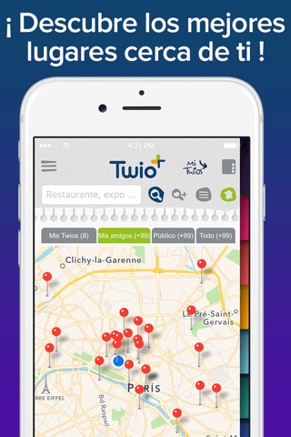 TWIO votre répertoire personnel de bons plans, lieux favoris et sorties à partager entre amis screenshot 4