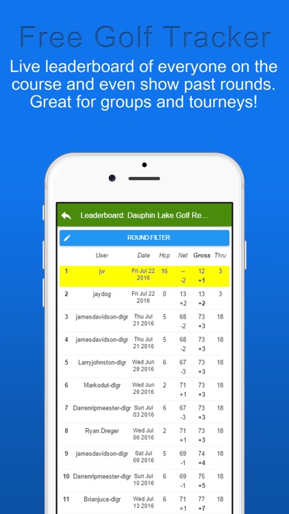 Free Golf Tracker
