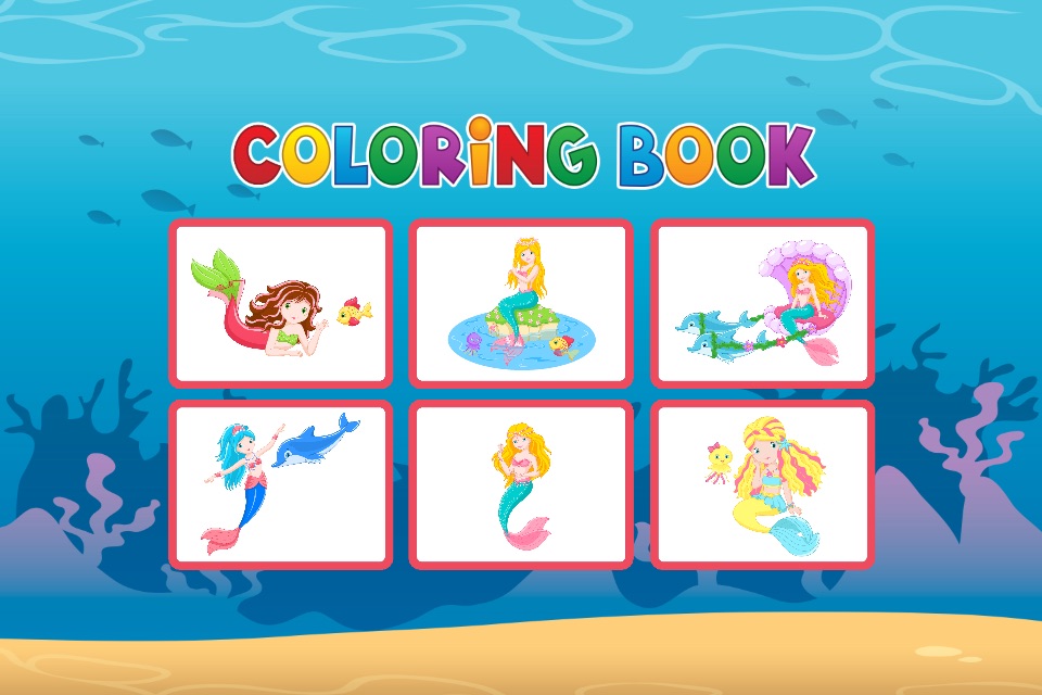 Mermaid Coloring Book - Painting Game for Kids screenshot 2