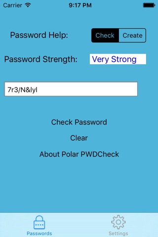 Polar PWDCheck screenshot 2