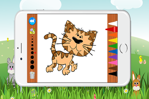 Cats Worlds Coloring Book for Preschool Game screenshot 2