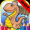 Dinosaurs Coloring Book - Dino Drawing Pages and Painting Educational Learning skill Games For Kid & Toddler