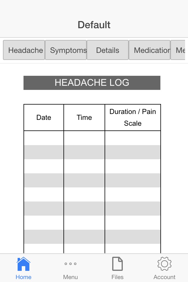 Headache Log screenshot 2