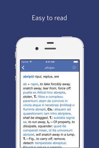 An Elementary Latin Dictionary - Lewis screenshot 2