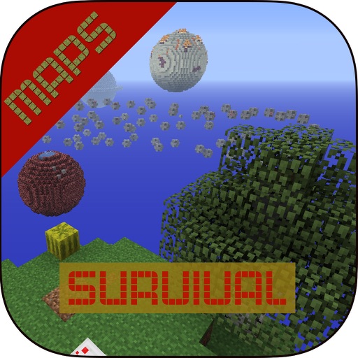 Survival MAPS for Minecraft PE ( Pocket Edition ) + Best Custom Map for MCPE icon