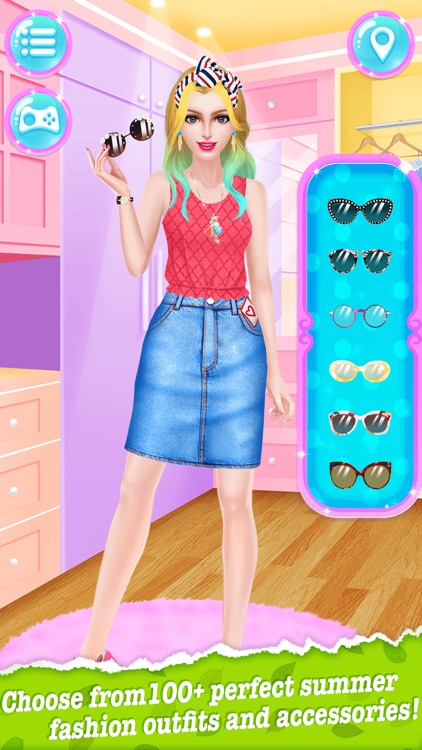 Summer Fashion Salon - Teen Beauty Dress Up Guide: SPA, Hairstyles & Makeover Games screenshot-3