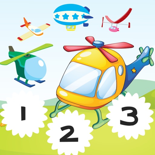 123 Kids Game: Helicopter Count-ing School icon
