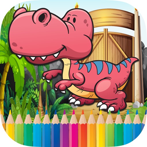 Dragon Dinosaur Coloring Book - All In 1 Dino Draw Paint And Color Pages Games For Kids icon