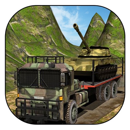 Army Cargo Truck Driving Icon