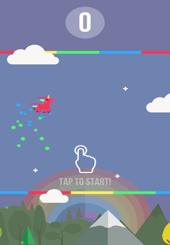 Happy Unicorn rainbow dash - endless splashy color jumper screenshot 2
