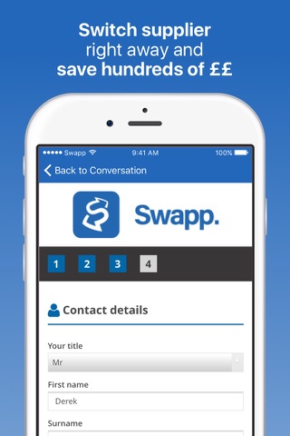 Swapp – Switch UK energy provider, save hundreds. screenshot 4