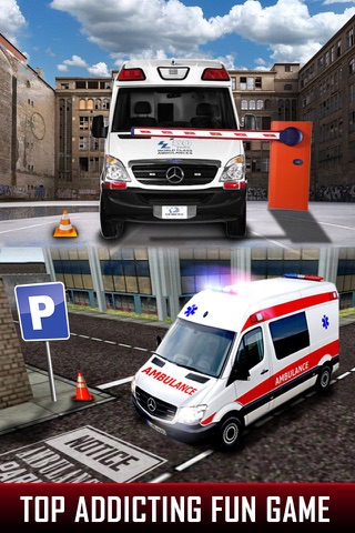 Ambulance Emergency Parking Driving Test 2016 - City Hospital Paramedic Emergency Vehicle 3D Simulator screenshot 2