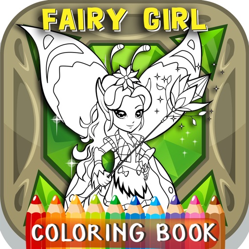Doodle Fairy Girl Coloring Book: Free Games For Kids And Toddlers! Icon
