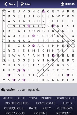 Wordsearch: Common SAT Words screenshot 4