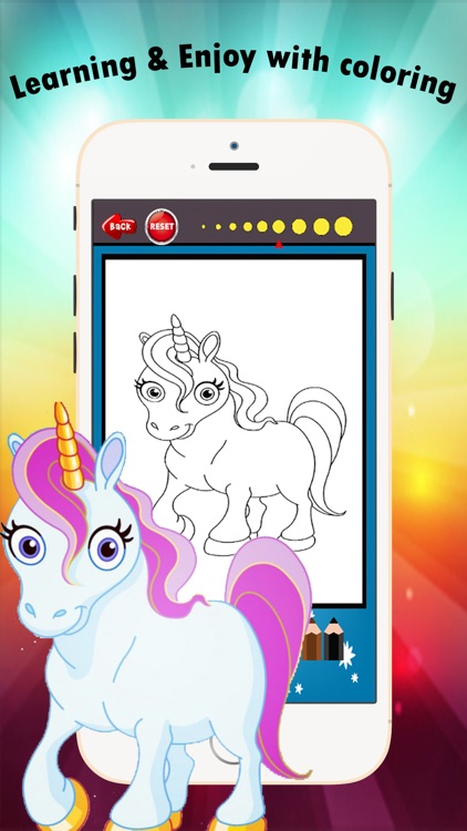 My Unicorn Coloring Book for children age 1-10: Games free for Learn to use finger to drawing or coloring with each coloring pages screenshot-3