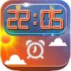 Clock Sunny & Sunset Alarm : Music Wake Up Wallpapers , Frames and Quotes Maker For Pro