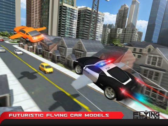フライングコップカーシミュレーター3D - エクストリーム刑事警察車運転と飛行機のフライトパイロットシミュレータのおすすめ画像3