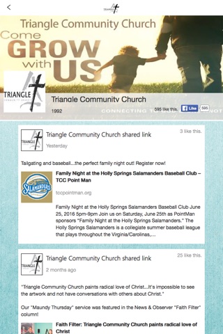 Triangle Community Church screenshot 2