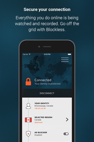 Blockless VPN screenshot 2
