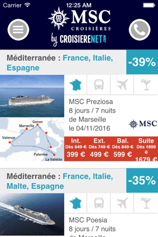 MSC Cruise Booking by Croisierenet.com screenshot 2