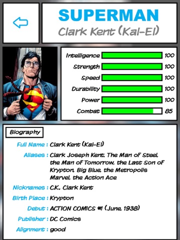 Superhero Database screenshot