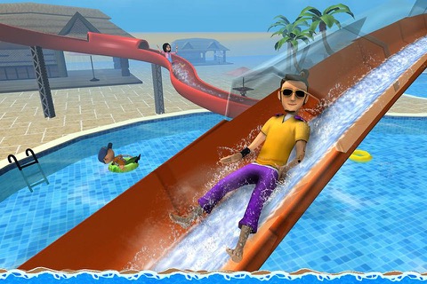 Aqua Park Speed Coaster Slide Cool Water Race Simulator Gameのおすすめ画像4