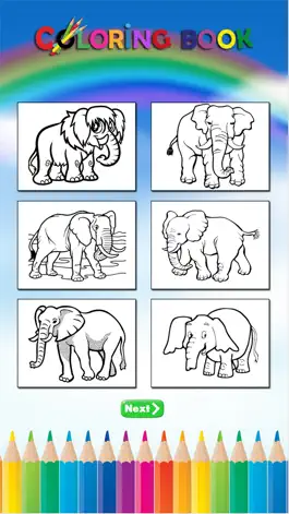 Game screenshot elephant coloring book for kids : learn to paint elephants and mammoth apk