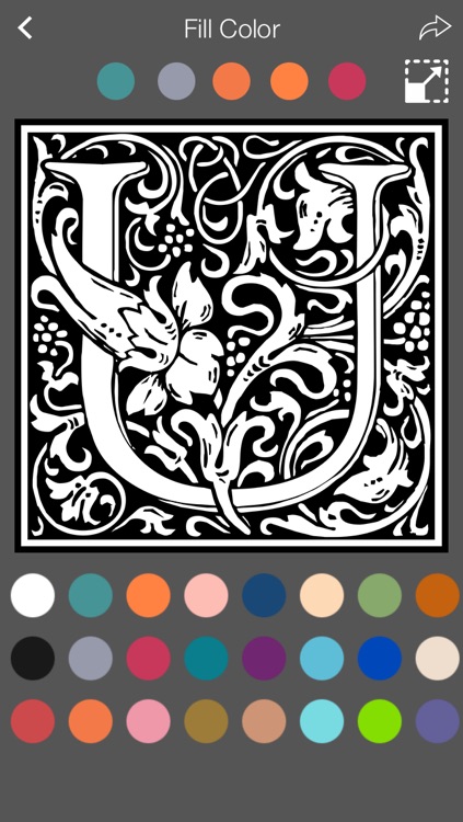 Letter Coloring Pages - Touch Coloring Book for Adults & Kids