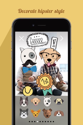 Dog Hipster Face Maker: Insta Pet Photo Sticker App screenshot 2