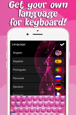 Pink Keyboard Design – Cute Keyboards for Girls With Glitter Backgrounds and Fancy Fonts screenshot 4