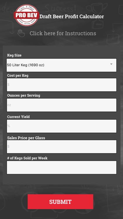 Pro Bev Profit Calculator