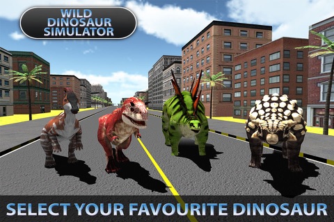Wild Dinosaur City Traffic Race 2016 screenshot 4