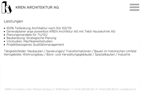 Kren Architekten AG screenshot 2