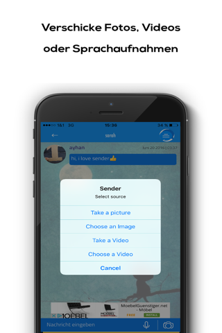 Sender - Chatte sicher mit der neuen messenger app screenshot 2