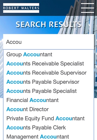 Robert Walters Job Search screenshot 2